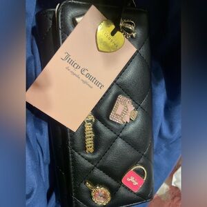 Juicy Couture Black Quilted wristlet